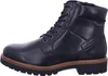 A black leather boot with laces and a thick sole, shown from the side against a white background. Produktbild-Vorschau