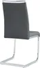 A single gray dining chair with a chrome frame, shown from the back. Náhled obrázku produktu