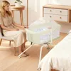 2 in 1 Beistellbett Baby mit Matratze,Faltbares Produktbild-Vorschau 1