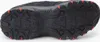 The sole of a black shoe with red accents. Produktbild-Vorschau