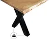 Sitzbank Baumkante 220 cm natur massiv Akazie X-Gestell Produktbild-Vorschau 6