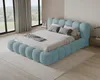 Chilly Design Polsterbett Stone Cord Stoff Blau 160x200 cm Produktbild-Vorschau 3