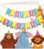 Fröhliche Kinder Geburtstags Glückwunschkarte mit Bär, Produktbild-Vorschau 1