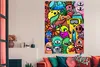 MuchoWow® Poster Monster - Muster - Gemüse - Blumen - Produktbild-Vorschau 2