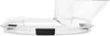 A side view of a clear plastic food processor lid with a black latch. Voir les images du produit