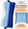 A product shot of a dog grooming brush and its packaging. Podgląd zdjęcia produktu