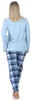 Normann Damen Jersey Schlafanzug langarm Pyjama mit Produktbild-Vorschau 4