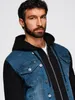 Ombre Clothing Herren-Jeansjacke Tuck schwarz blau L Produktbild-Vorschau 2