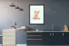 MuchoWow® Gerahmtes Poster Schwein - Rosa - Sockel - Tiere Produktbild-Vorschau 5