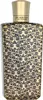 A perfume bottle with a gold cap and a patterned gold and black body. Anteprima dell’immagine prodotto