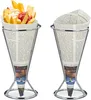 Porte-frites Relaxdays, en acier inoxydable, pour cornets Voir les images du produit 1