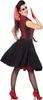 50's Rockabilly Dame Rizzo Rood-Zwart 52 Produktbild-Vorschau 3