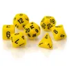 Rpg Dice Sets Yellow/black Opaque Polyhedral 7-die Set – Anteprima dell’immagine prodotto 1