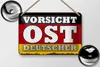 Blechschild Flagge 18x12cm Vorsicht Ost Deutscher Produktbild-Vorschau 3