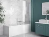 A modern bathroom featuring a bathtub and a vanity with a sink. Produktbild-Vorschau
