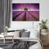 Triptychon auf leinwand blumen - violett 60x40 cm Feeby Produktbild-Vorschau 2
