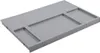 A gray plastic tray with multiple compartments, shown from a slightly elevated angle on a white background. Produktbild-Vorschau