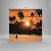 Bilder auf glas - Palme Fluss Sommer - 70x70cm - Glasbilder Produktbild-Vorschau 3