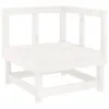 The Living Store Garten-Ecksofas 2 Stk. Weiß Massivholz Produktbild-Vorschau 4