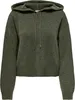 A green knitted hoodie is shown against a white background. Produktbild-Vorschau