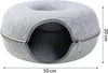 Letto rotondo a tunnel per gatti, confortevole casetta a Anteprima dell’immagine prodotto 10