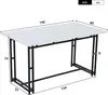 MODFU Esstisch 140x80cm Gestell aus Metall, Rechteckiger Produktbild-Vorschau 7
