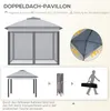 Outsunny Pavillon 3,3x3,3m, wasserabweisend Winterfest Produktbild-Vorschau 4