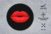 MuchoWow® Mauspad Mousepad Lippen - Rot - Schwarz 30x30 cm Produktbild-Vorschau 2
