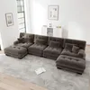 Modulares U-förmiges Ecksofa-Set, 4-Sitzer Cloud-Couch mit Produktbild-Vorschau 3