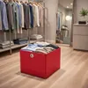 4 Stück Rot Faltbox 32 x 32 x 32 cm Aufbewahrungsbox Produktbild-Vorschau 4