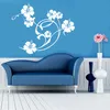 Wandtattoo - Wandaufkleber - Wandtattoo "Hibiskus Swirl" - Produktbild-Vorschau 1