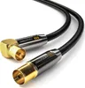 deleyCON 1m TV Antennenkabel Koaxialkabel - 1x TV-Stecker Produktbild-Vorschau 1