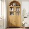 Merax Sideboard mit Glastüren, Vitrine mit Bogendecke, Produktbild-Vorschau 1