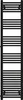 A black radiator on a white background. Produktbild-Vorschau