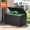 Deuba® Coffre de rangement extérieur 270L Noir – Coffre Voir les images du produit 1