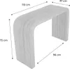 A product shot of a console table with dimensions indicated. Produktbild-Vorschau
