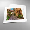 Poster - Poster ohne Rahmen - Path Blumen Haus Hof - 30x30 Produktbild-Vorschau 3