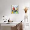 Gerahmtes Poster - Rahmen in heller Eiche - Frau Bild Öl - Produktbild-Vorschau 6