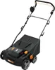 A black electric lawnmower with orange accents is shown against a white background. Produktbild-Vorschau