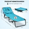 Skládací zahradní lehátko COSTWAY, lehátko s otvorem pro Náhled obrázku produktu 3