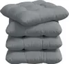 vidaXL Vankúš na sedenie 4 ks Svetlosivá 45 x 45 x 12 cm Náhľad obrázku produktu 1