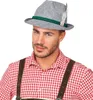 Chapeau traditionnel gris avec edelweiss & plumes - Chapeau Voir les images du produit 3