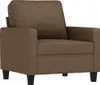 VidaXL 3201431, Braun, Schaum, Metall, Polyester, Textil, Produktbild-Vorschau 3