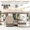 COSTWAY Parasol double 443x265cm avec support & manivelle , Voir les images du produit 4