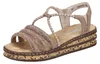 Rieker Damen Sandale mit Keilabsatz Perlen und Strassbesatz Produktbild-Vorschau 6