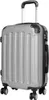 A silver suitcase with black accents and wheels, shown from a front-diagonal angle against a white background. Produktbild-Vorschau