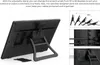 The back of a black pen display tablet with an adjustable stand and cable management features. Produktbild-Vorschau