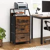 A filing cabinet with three drawers and a printer on top, placed next to a desk. Náhled obrázku produktu