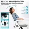 Bürostuhl ergonomisch mit Mesh-Rückenlehne, 90° klappbare Produktbild-Vorschau 3