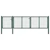 Gartentor aus Stahl 400 x 100 cm Grün Produktbild-Vorschau 1
